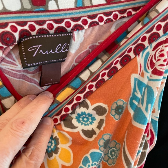 Trulli size L floral sleeveless tank top - Picture 5 of 7